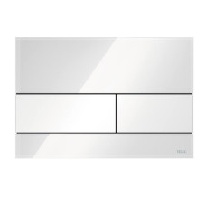 Tece taustiņš TECEsquare duo, 220x150 mm, balta stikla plāksne/baltas pogas