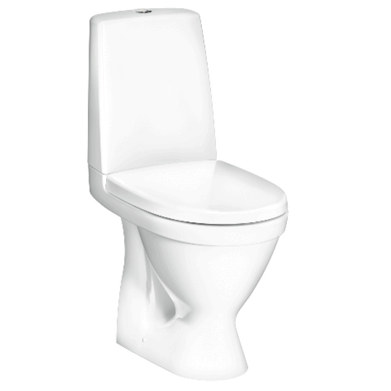 Gustavsberg pods ar QR/SC vāku Skandic, 345x650 mm, horizontāls izvads, pievads no apakšas, 4/2l, balts