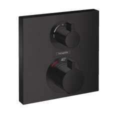 Hansgrohe termostata Ecostat Square virsapmetuma daļa, 2 funkcijām, matēta melna