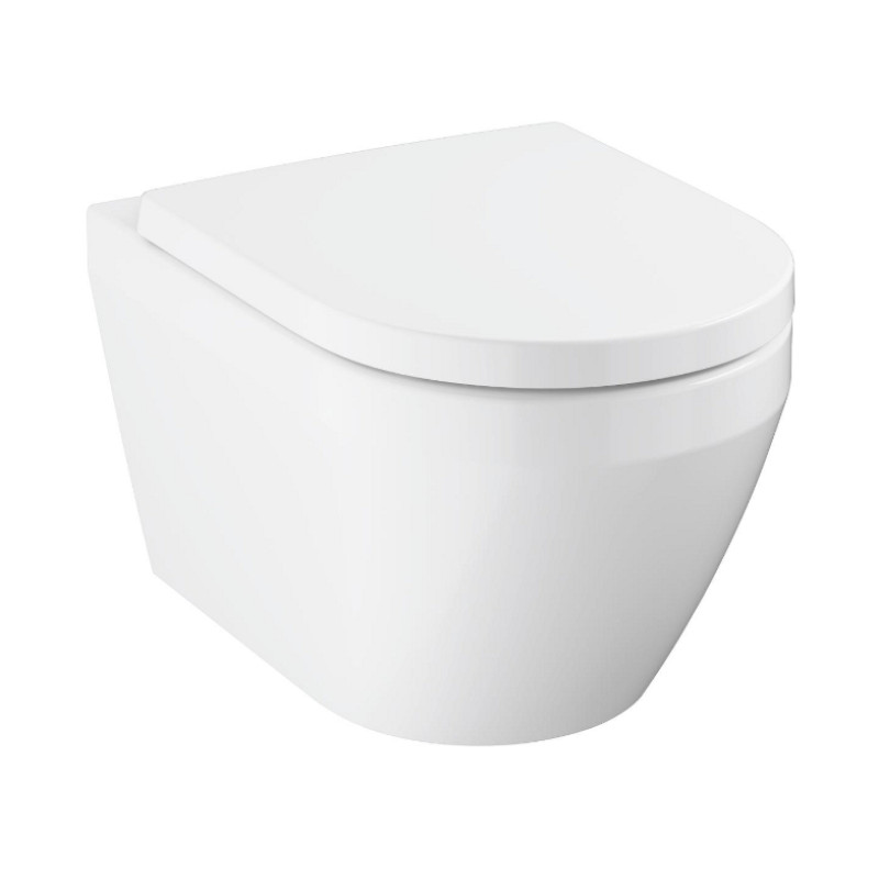 Grohe pods ar QR/SC vāku EuroCeramic Triple Vortex, stiprināms pie sienas, 365x543 mm, balts HC