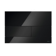 Tece taustiņš TECEsquare duo, 220x150 mm, melna stikla plāksne/melnas pogas