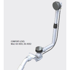 Kaldewei vannas sifons Comfort-Level, pagarināts, plastmasa, balts/hroms (4001)