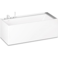 PAA vanna Infinity, 1795x795 mm, ar sānu paneļiem, balta silkstone