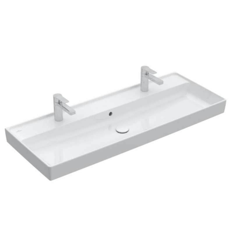 Villeroy & Boch izlietne Collaro, 1200x470 mm, 2 maisītāja caurumi, balta TitanCeram