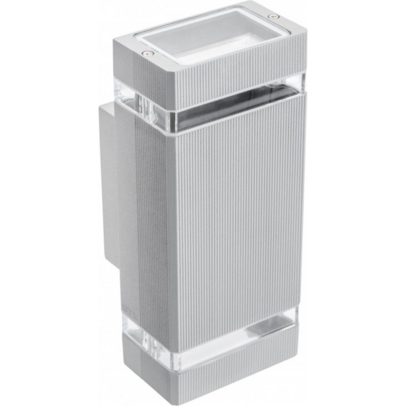 GTV NESSA Sienas gaismeklis 2xGU10, 2x50W, IP54, pelēks