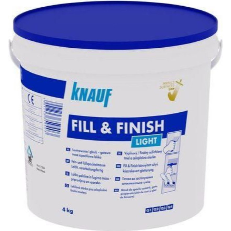 Knauf Fill & Finish Light gatavā vieglā špaktele (Zila), 4kg