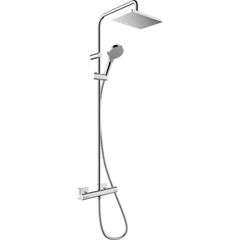 Hansgrohe Vernis Shape 230 1jet EcoSmart dušas sistēma ar termostatu, hroms - gab.