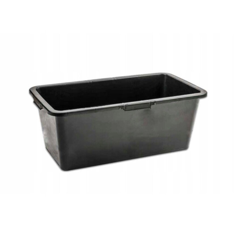 Taisnstūra plastmasas konteiners 40 litri, melns / gab