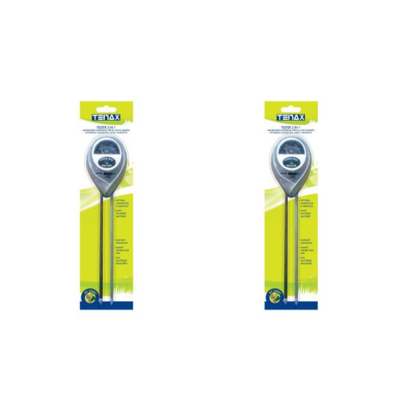 TENAX Testeris 3 vienā: Augsnes PH līmeņa, augsnes mitruma un gaismas intensitātes mērītājs - 26 cm / gab