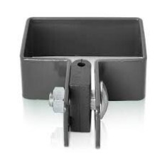 Paneļu žoga stiprinājums nobeiguma 60x40mm, ZN+RAL7016 (pelēks) / gab