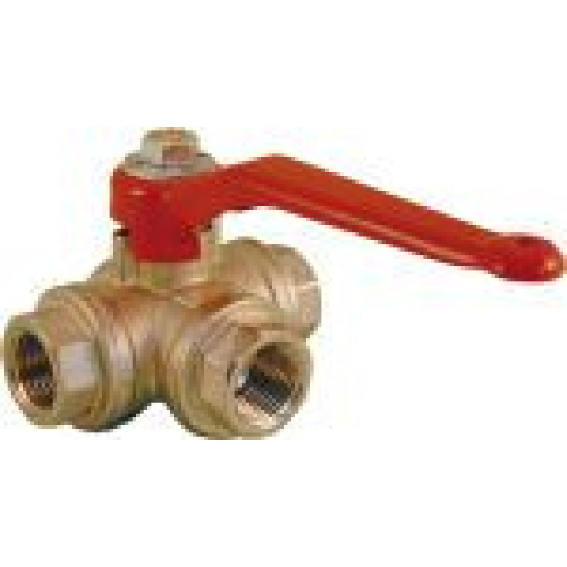 Rastelli Lodveida trīsceļu krāns (L-tips) 1½