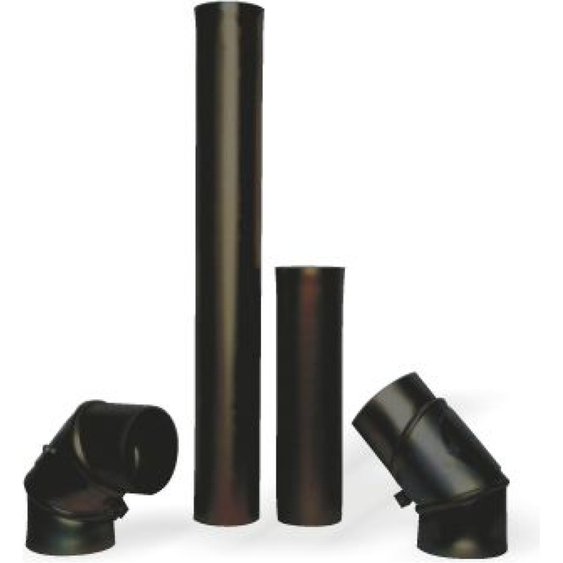 Granulu kamīna dūmvada līkums FI80mm 90gr