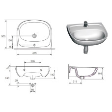 Cersanit Izlietne Market New 60