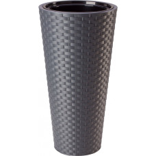 Form Plastic Puķu pods Rattana Slim 30cm, pelēks