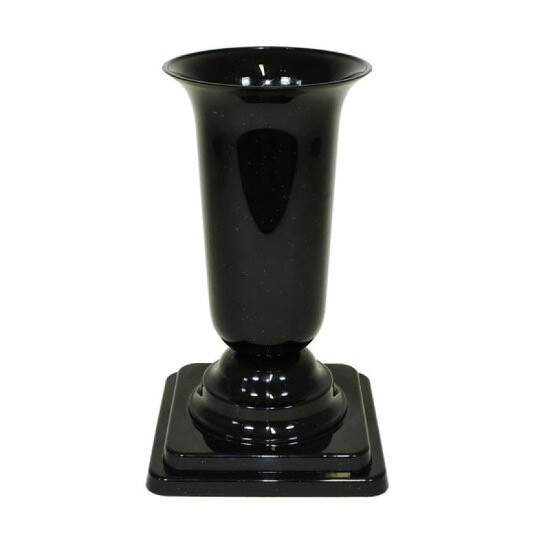 Form Plastic Puķu pods-vāze uz paliktņa Dama melns