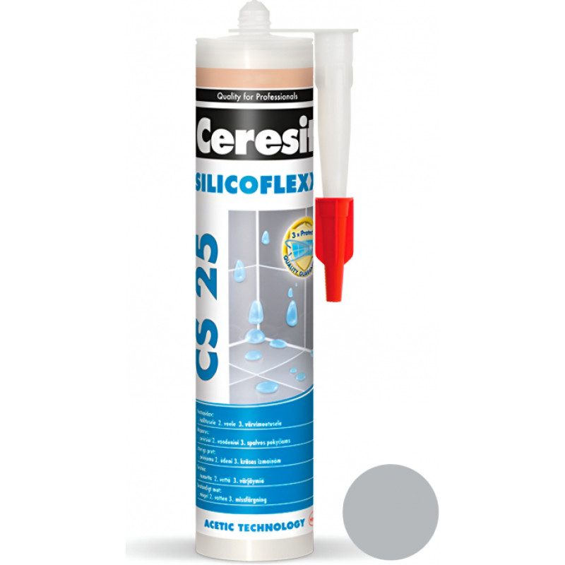 Ceresit Hermētiķis 280ml Ceresit CS25 sanitārais pelēks