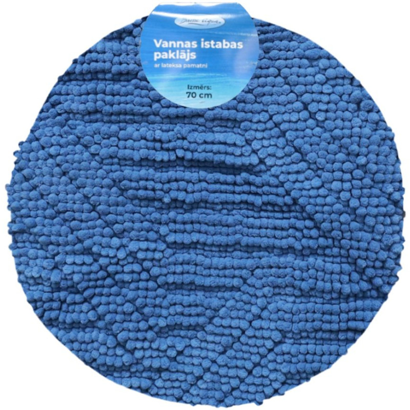 Baltic Aqua Vannas istabas paklājiņš D70cm Square, zils