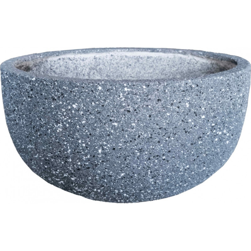 Besk Puķu pods stiklšķiedras pusapaļš 40x20, tumši pelēks