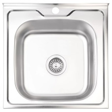 AB Izlietne virtuves AB 500X500x0.6MM ar sifonu, uzliekama