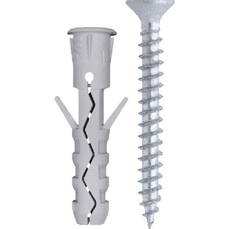 Friulsider TUVT neil bezapmales dībelis 8X40+kokskruve 5X50