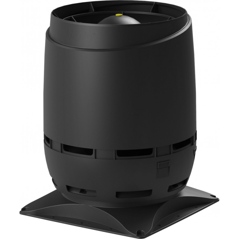 Vilpe izplūdes ventilācijas izvads ar pamatni 400x400, 200S FLOW, melns