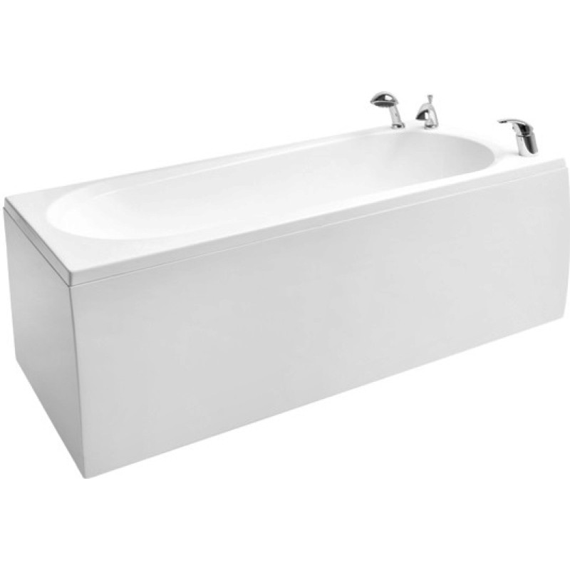 Balteco vanna Modul, 1490x700 mm, ar paneļiem un rāmi, ar sifonu, balta akrila