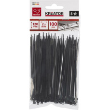 Kreator Plastmasas savilcēji, melni, 2,5x120mm, 100 gab., KREATOR, KRTH41102