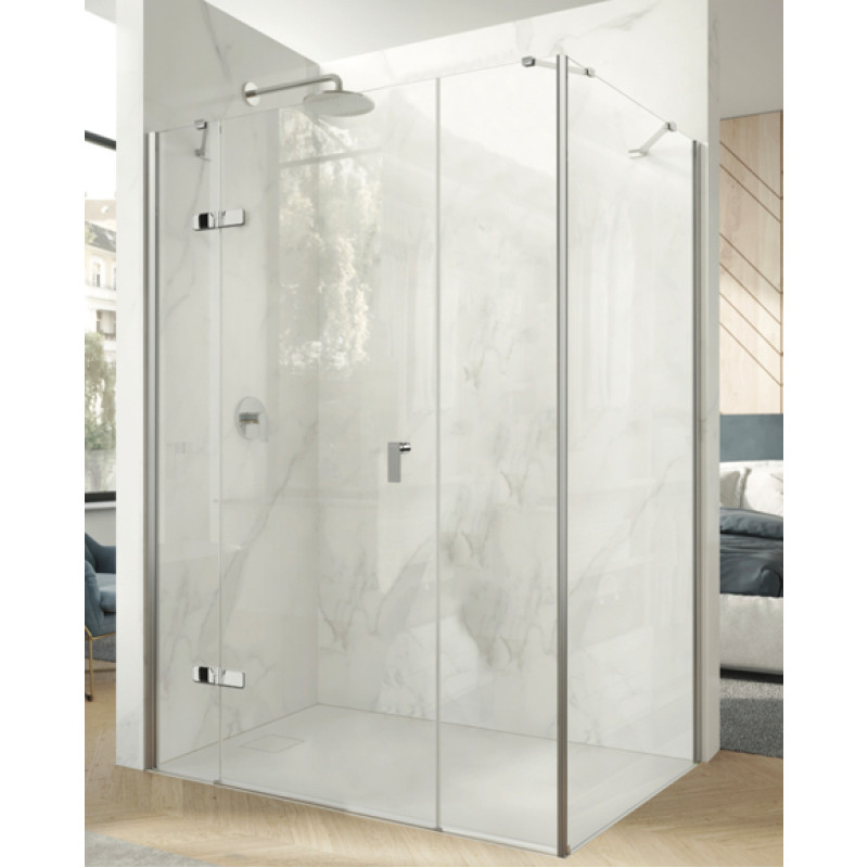 Huppe dušas siena Astra,1000 mm, h=2000, hroms/caurspīdīgs stikls AP