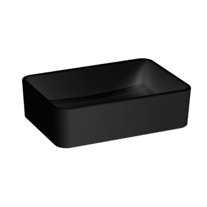 Jika izlietne Cubito Pure, 500x350 mm, h=150 mm, uz virsmas, matēta melna