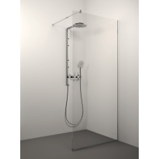 Stikla Serviss dušas siena Kaira, 1200 mm, h=2000, hroms/bronzas stikls