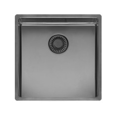 Reginox virtuves izlietne New York Comfort 40x40 (L), viena bļoda, 440x440 mm, gun metal II