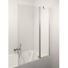 Stikla Serviss vannas siena Estetico Plus, 800 mm  (dalījums 400/400 mm), h=1500, hroms/caurspīdīgs stikls