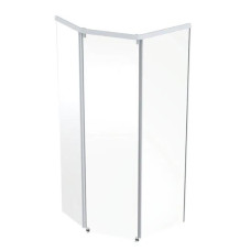 Contura Showe piecstūrveida priekšējā daļa dušas kabīnei Showerama, 1000x1000 mm, balts/caurspīdīgs stikls