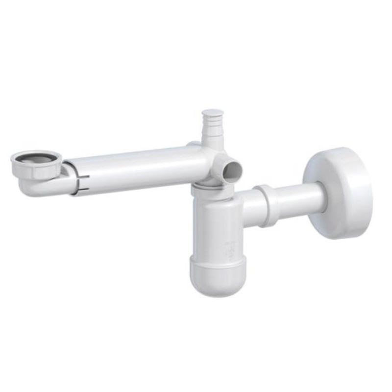 Ravak sifons izlietnei uz mēbeles, plastmasa, balts