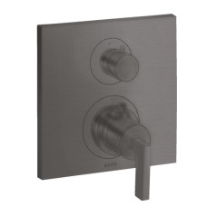 Hansgrohe termostata Axor Citterio virsapmetuma daļa, ar 2 ceļu pārslēdzēju, brushed black chrome