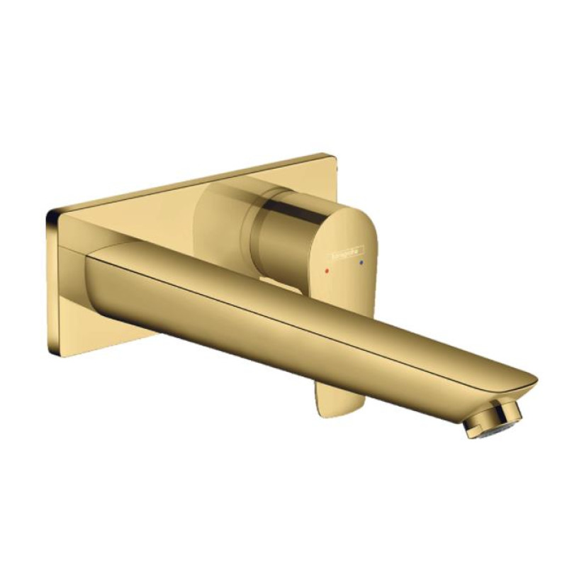 Hansgrohe iebūvējamā izlietnes maisītāja Talis E virsapmetuma daļa, 2 caurumu, iztece 225 mm, no sienas, polis