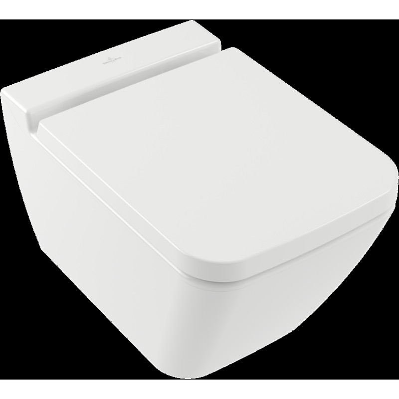 Villeroy & Boch pods ar QR/SC vāku Finion rimless, stiprināms pie sienas, 375x560 mm, SupraFix, balts CP