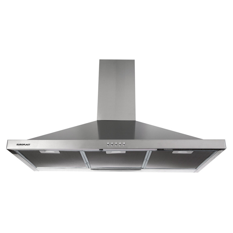 Europlast tvaika nosūcējs, 650m3/h, 90cm, inox