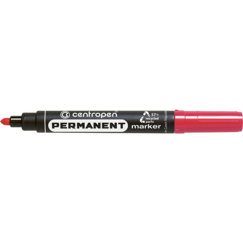 Centropen Permanentais marķieris 2.5mm, apaļš, sarkans