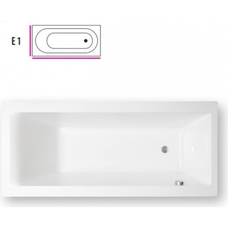 Balteco Forma Akrila vanna ar rāmi, sifonu, 149x70cm, paneļi E1, balta