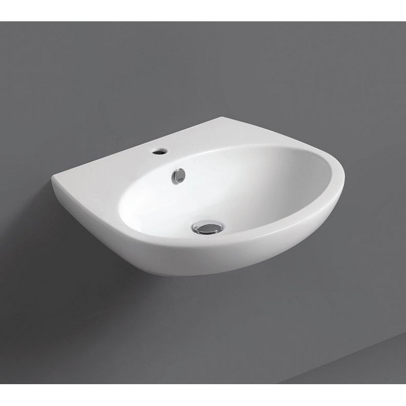 Simas Bormio izlietne 66x51cm, pie sienas/uz virsmas, balta - gab.