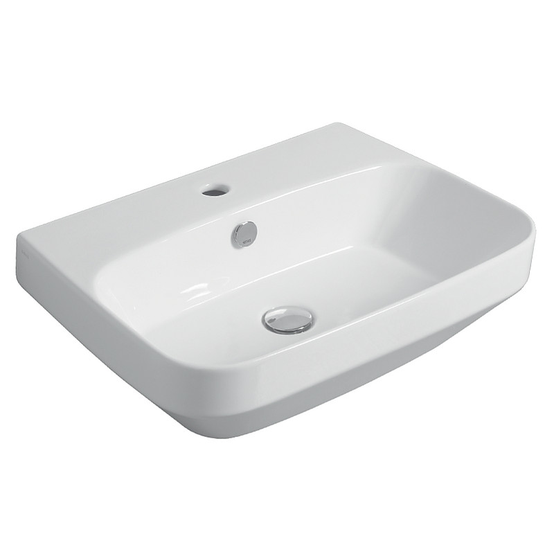 Simas Baden izlietne 60x45cm, pie sienas/uz virsmas, balta - gab.