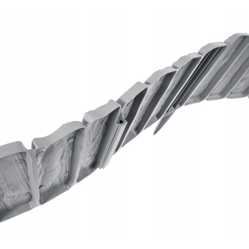 Dekoratīvā zāliena apmale WOOD 58 × 12.5 cm, gaiši pelēka / gab