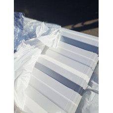 Metāla segums T18 E trapecveida, 0,37mm 2500x980mm PS RAL9010 (Balts) / gab