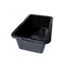 Taisnstūra plastmasas konteiners 60 litri, melns / gab