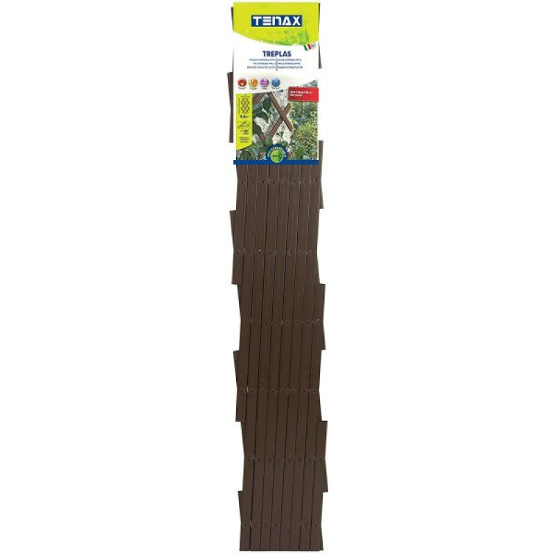 TREPLAS Dekoratīvs paplašināms plastmasas režģis, brūns 1,00 x 2 m / gab