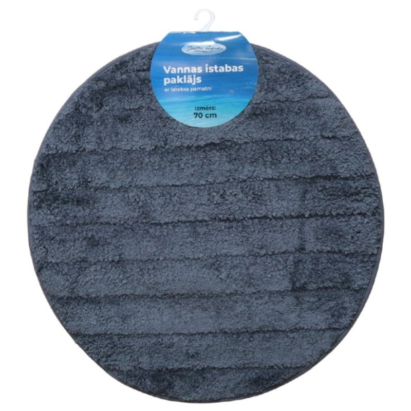Baltic Aqua Vannas istabas paklājiņš D70cm Rino, pelēks