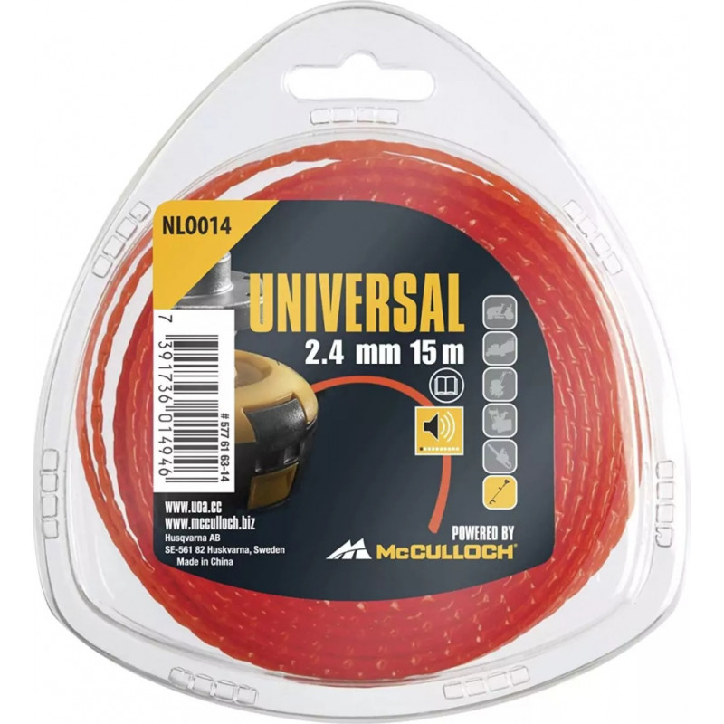 Mcculloch Trimmera aukla 2.4mmx15m