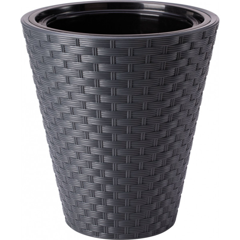 Form Plastic Puķu pods Rattana 40cm, pelēks