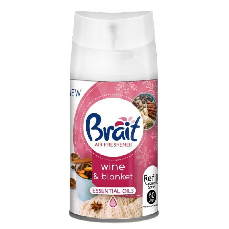 Brait Gaisa atsvaidzinātājs dozatoram 250ml Brait Wine&Blanket